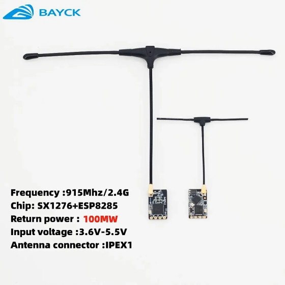 Wholesale BAYCK ELRS 915MHz / 2.4GHz NANO ExpressLRS Receiver with T Type Antenna Support Wifi Upgrade for RC FPV Traversing